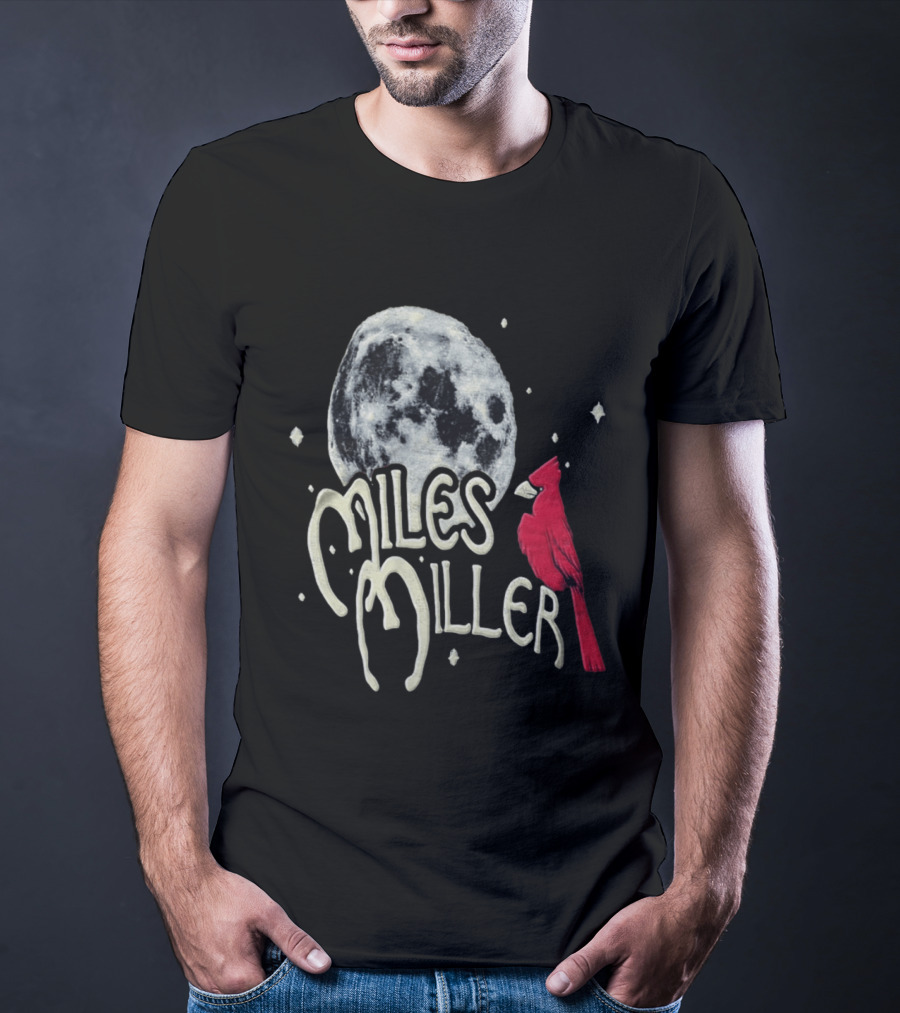 Miles Miller Cardinal Bird Moon Stars T-Shirt