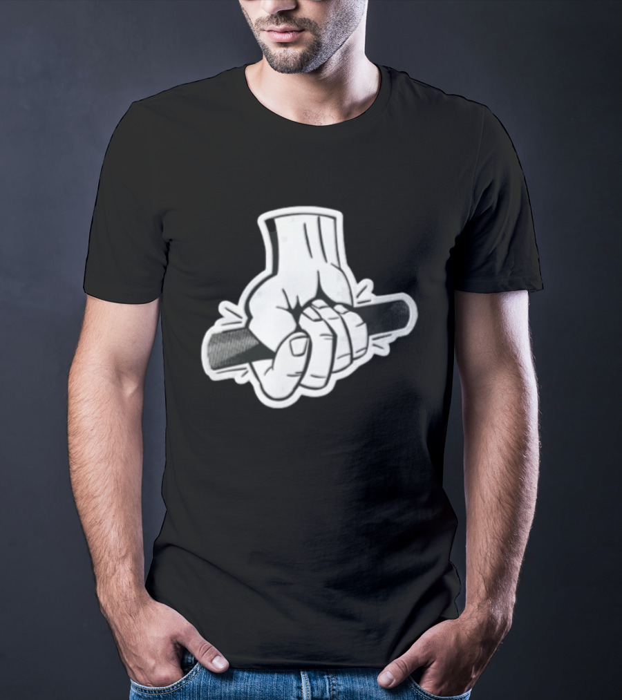 Hand Holding Black Bar T-Shirt