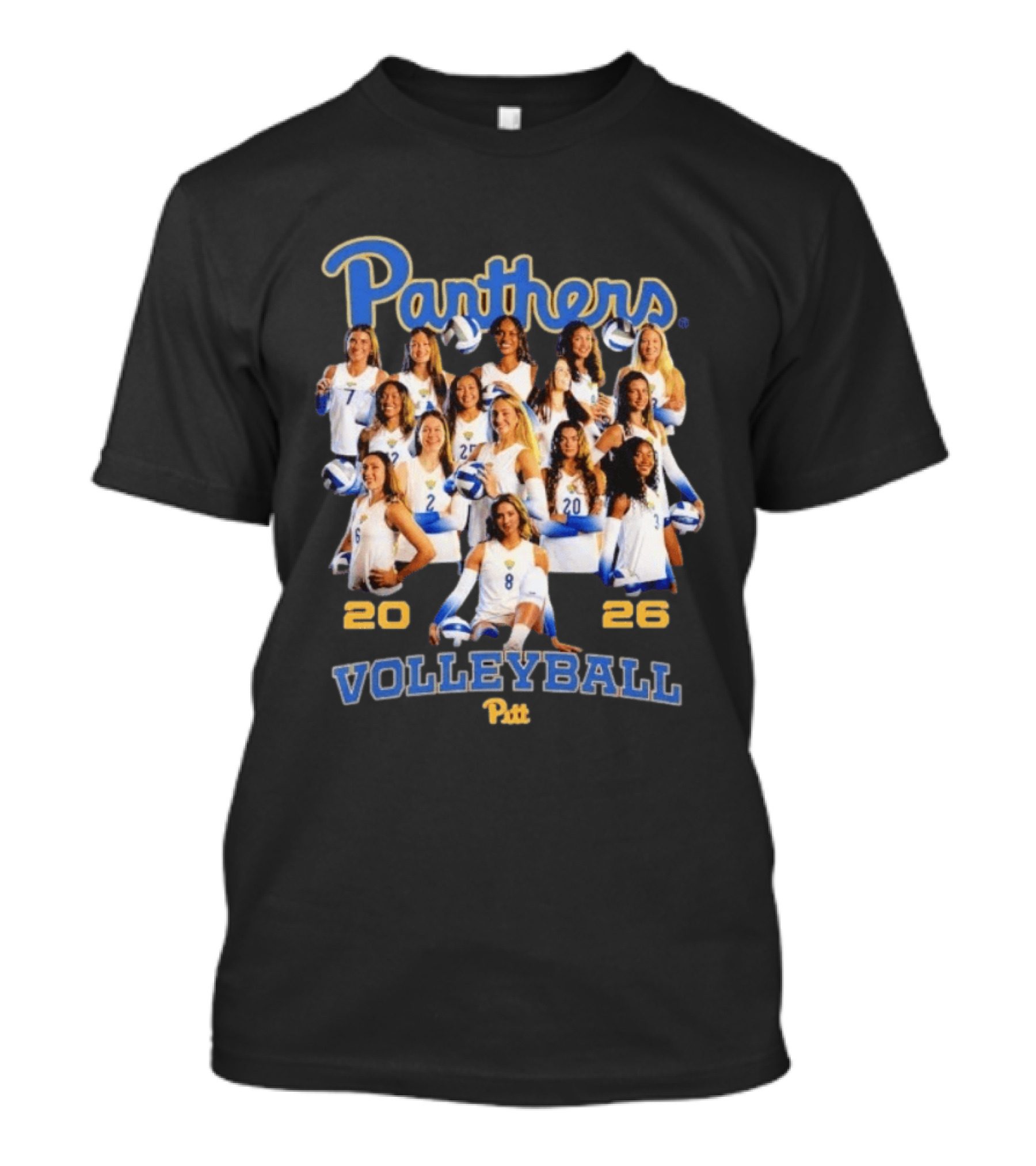 Panthers Pitt Volleyball 2026 Women's Team T-Shirt