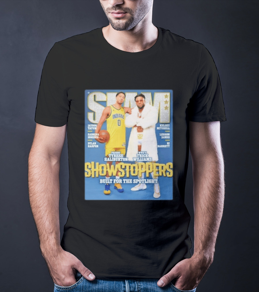 Slam Featuring Tyrese Haliburton And Trick Williams Showstoppers Built For The Spotlight T-Shirt