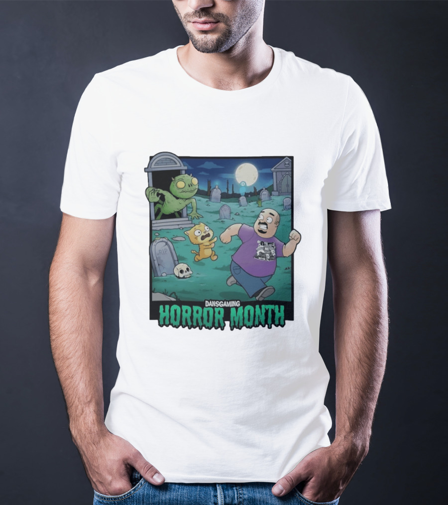 DansGaming Horror Month Twitch Streamer Graveyard Adventure T-Shirt