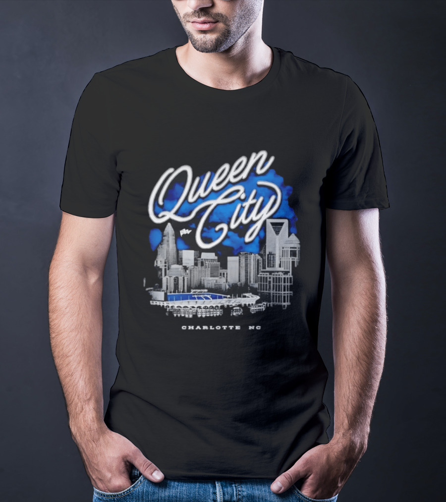 Queen City Charlotte NC Skyline CLT Urban View T-Shirt