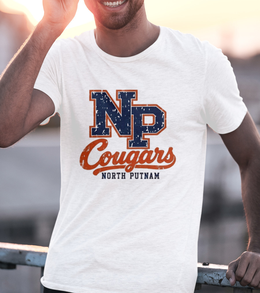 North Putnam Cougars NP Distressed Vintage Sports Team T-Shirt