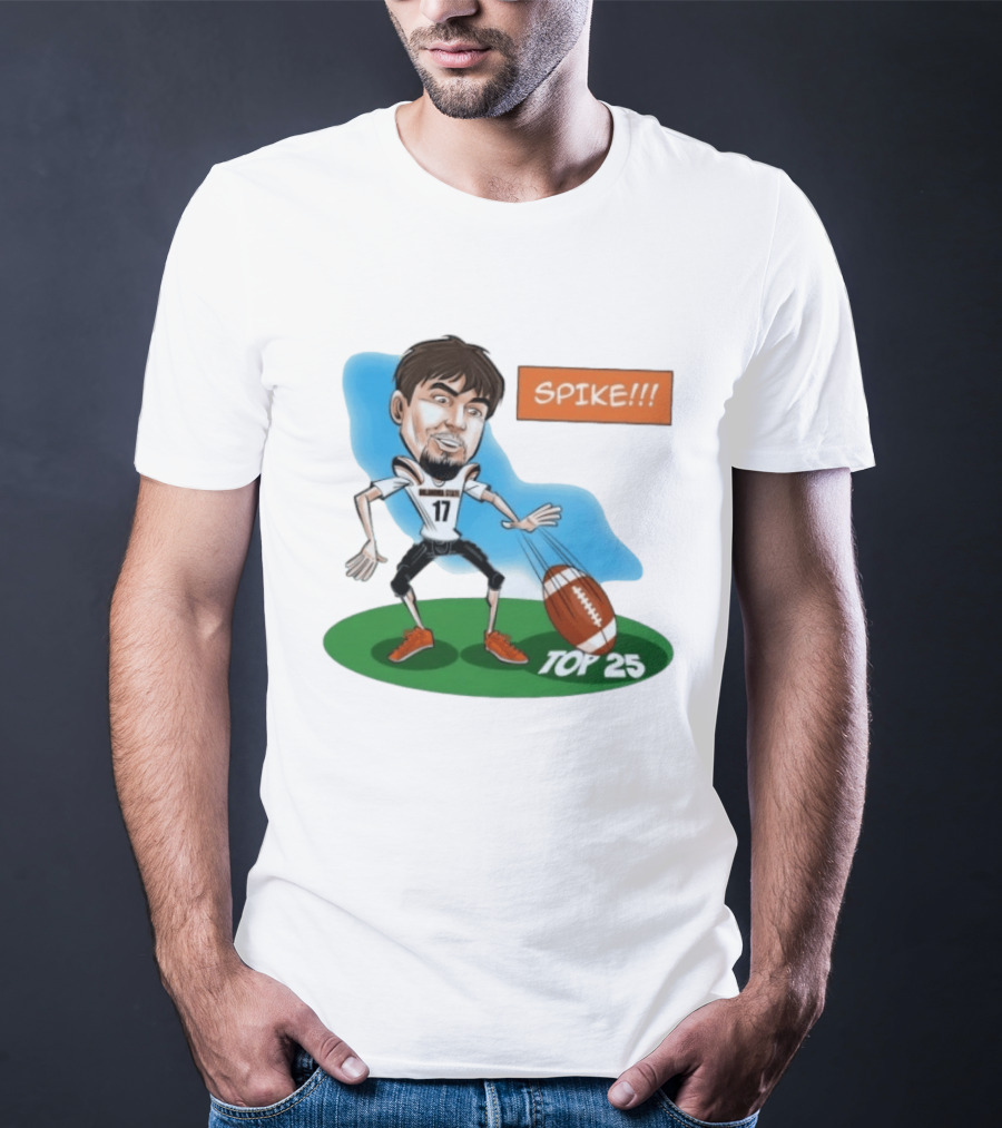 Spike Top 25 Drew Mestemaker Oklahoma State Cowboys Pokes T-Shirt