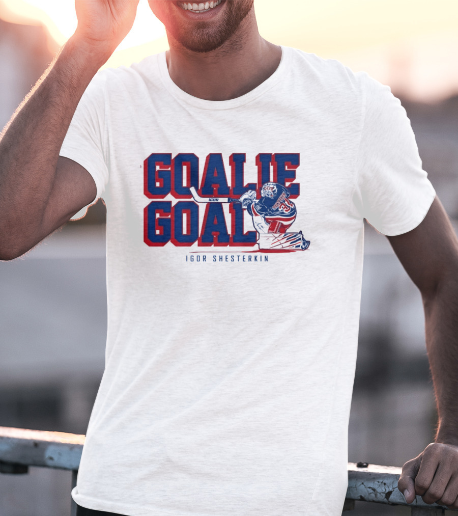 Igor Shesterkin Goalie Goal New York Rangers T-Shirt