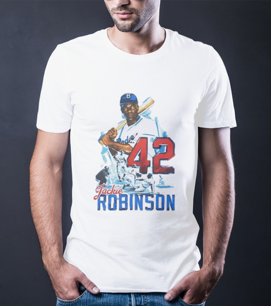 Jackie Robinson Brooklyn Dodgers Legendary Number 42 T-Shirt