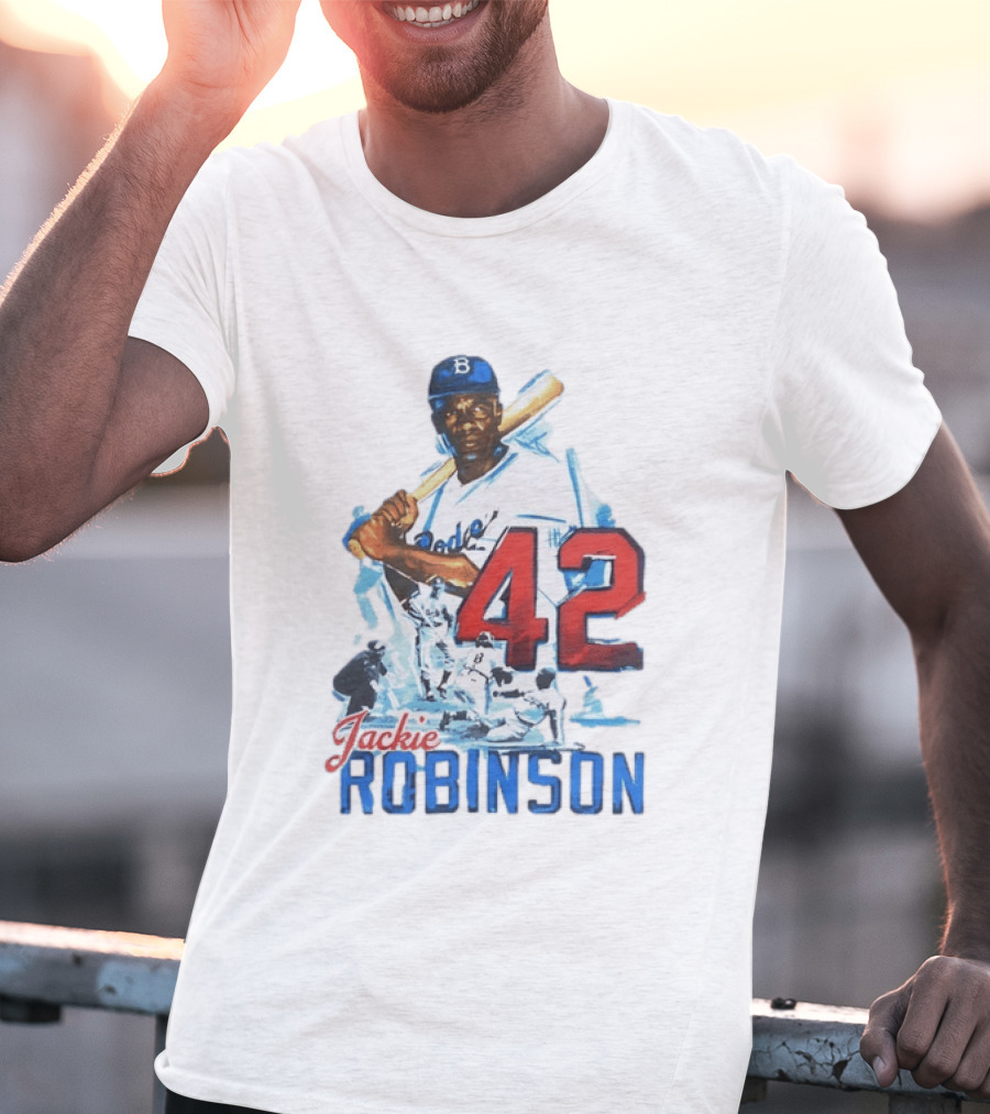 Jackie Robinson Brooklyn Dodgers Legendary Number 42 T-Shirt