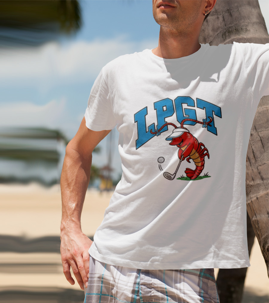 Lobster Playing Golf LPGT Fun T-Shirt