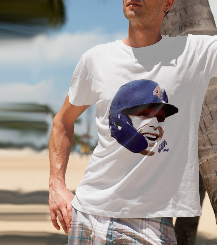 Pete Crow Armstrong Chicago Cubs Big Head Number 40 Baseball T-Shirt