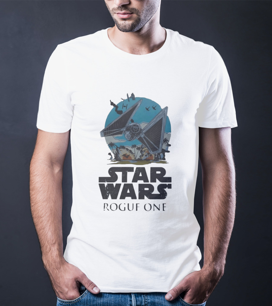 Star Wars Rogue One Tie Fighter Battle Scene T-Shirt