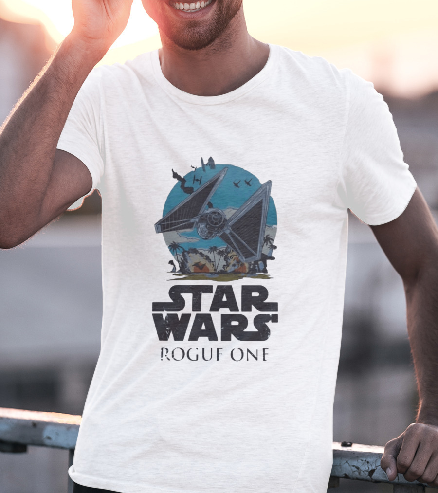 Star Wars Rogue One Tie Fighter Battle Scene T-Shirt
