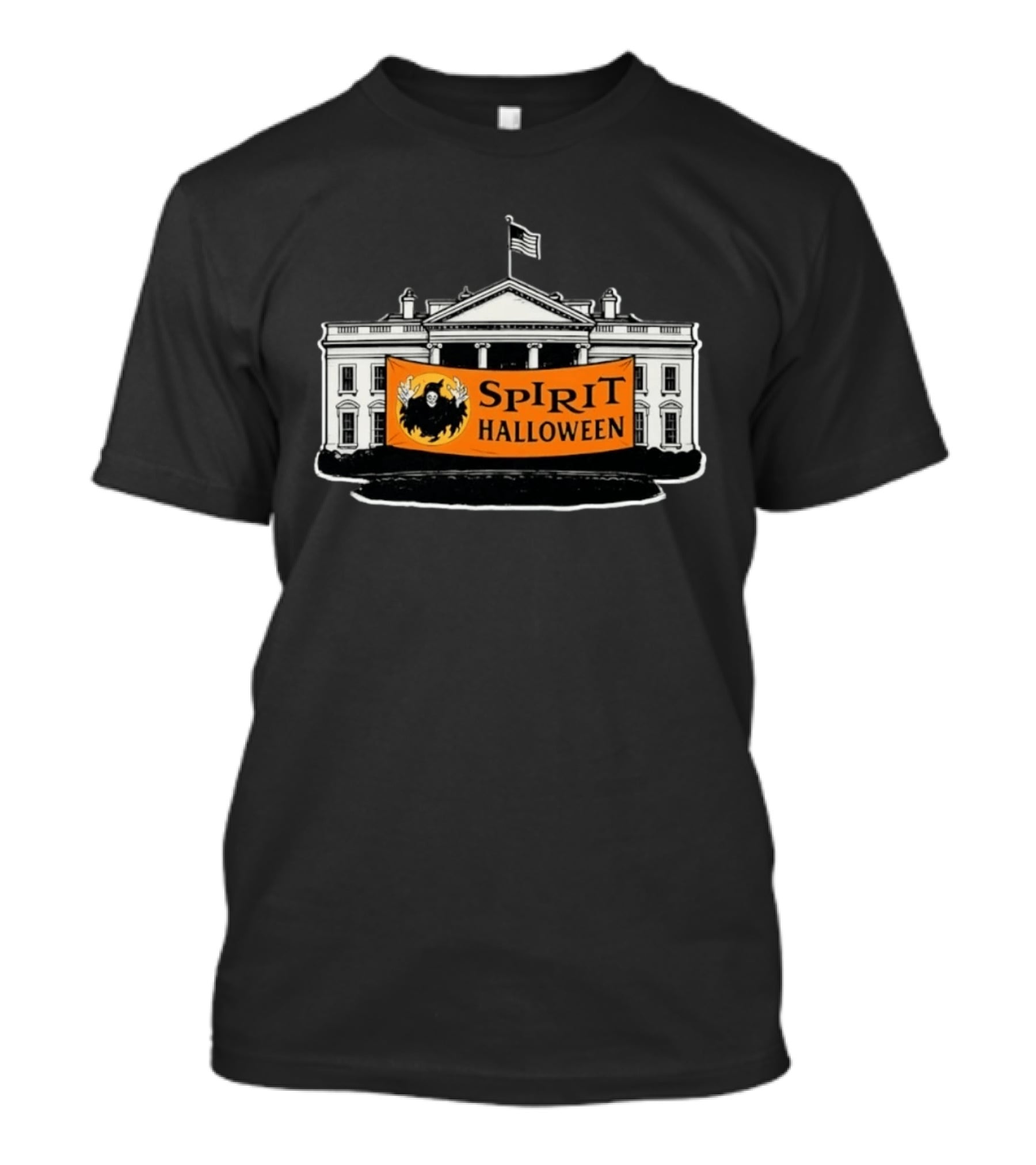Spirit Halloween White House Haunted Spooky Banner T-Shirt
