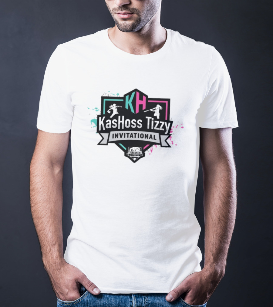 KasHoss Tizzy Invitational Softball Event KH Logo With Colorful Splash T-Shirt