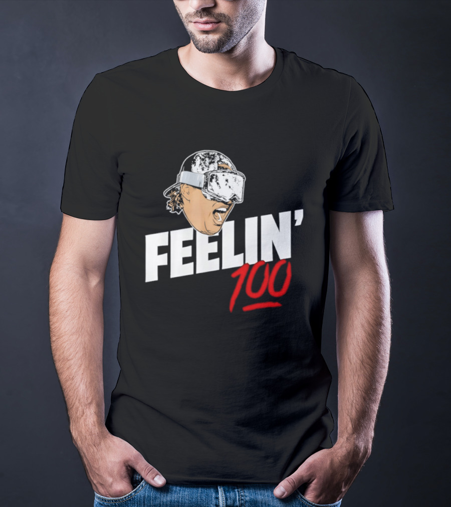 Feelin' 100 Ski Goggles Winter Sports Mood T-Shirt