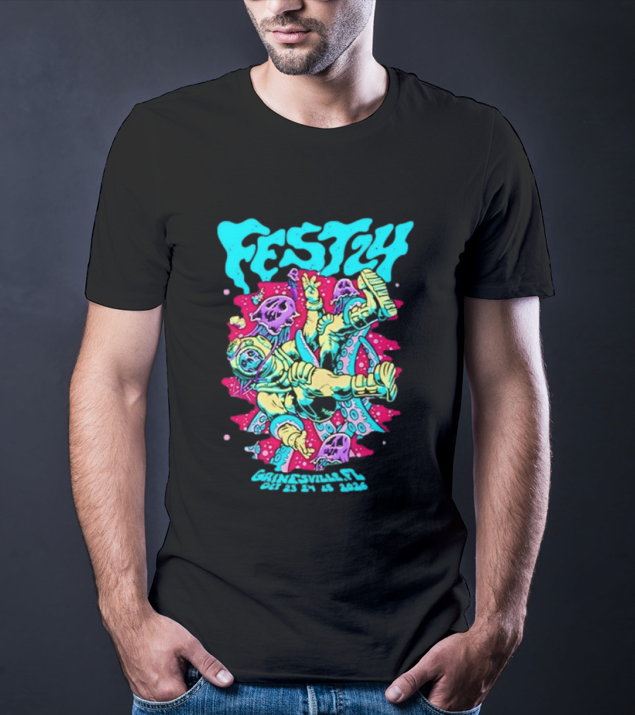 Fest 24 Gainesville FL October 23 25 2026 Astronaut And Jellyfish T-Shirt