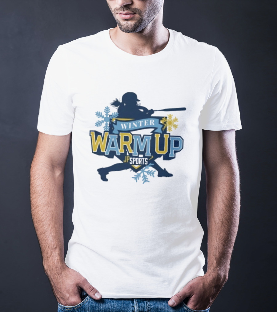 Winter Warm Up JP Sports Softball Snowflakes Batter T-Shirt