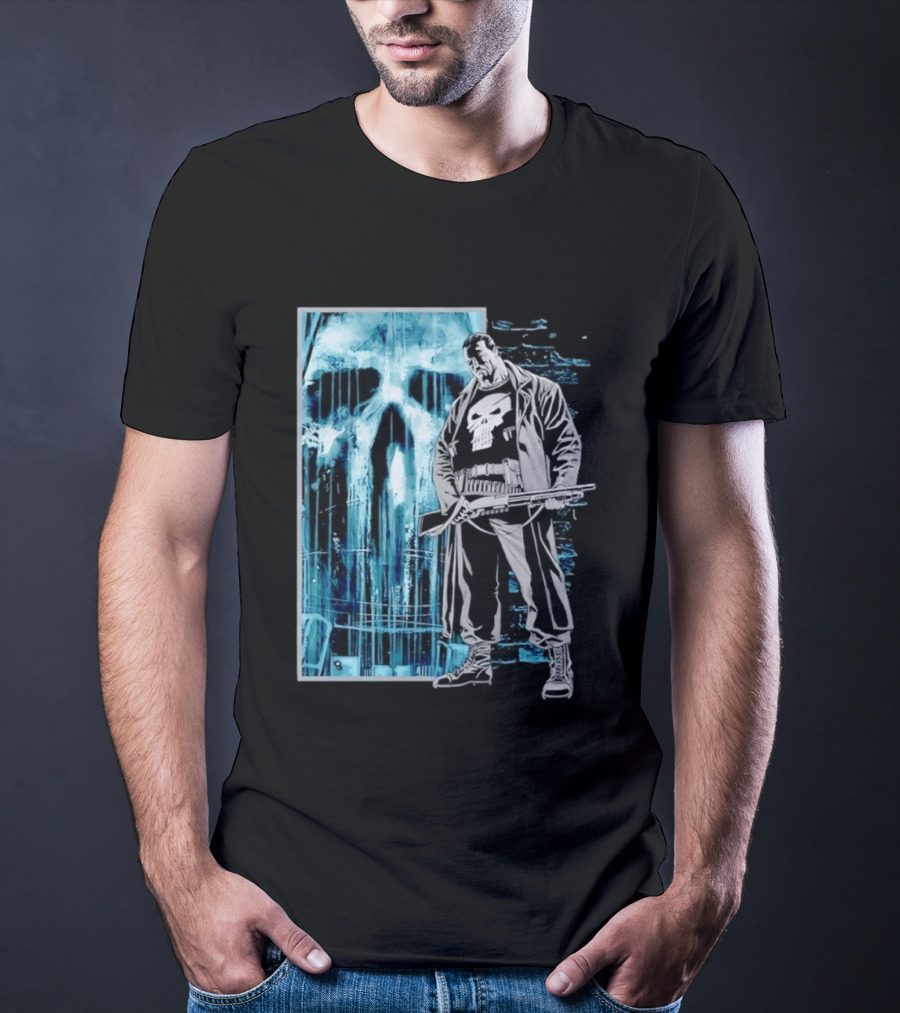 The Punisher Skull Vigilante Trench Coat T-Shirt