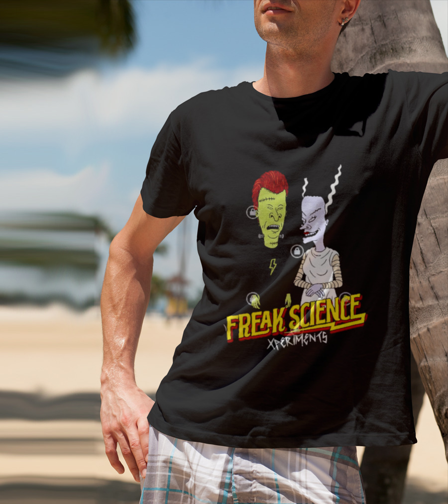 Frankenstein Bride Beavis Butt Head Freak Science Xperiments T-Shirt