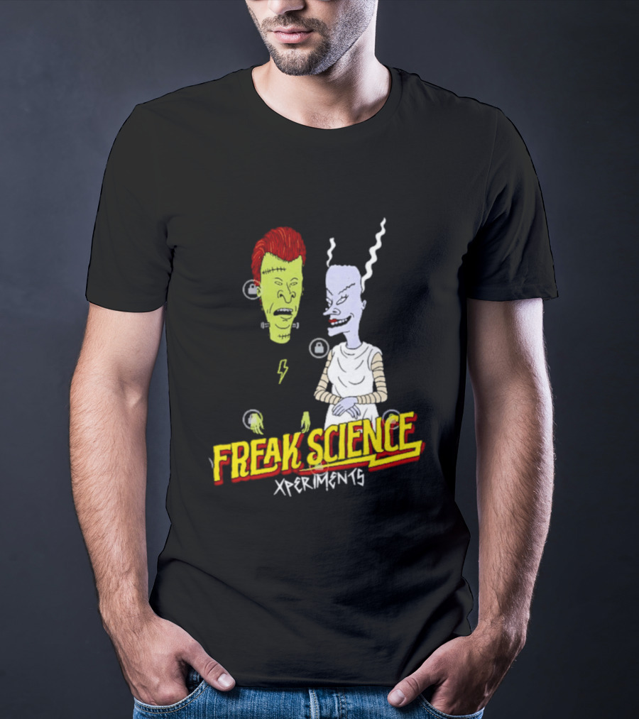 Frankenstein Bride Beavis Butt Head Freak Science Xperiments T-Shirt