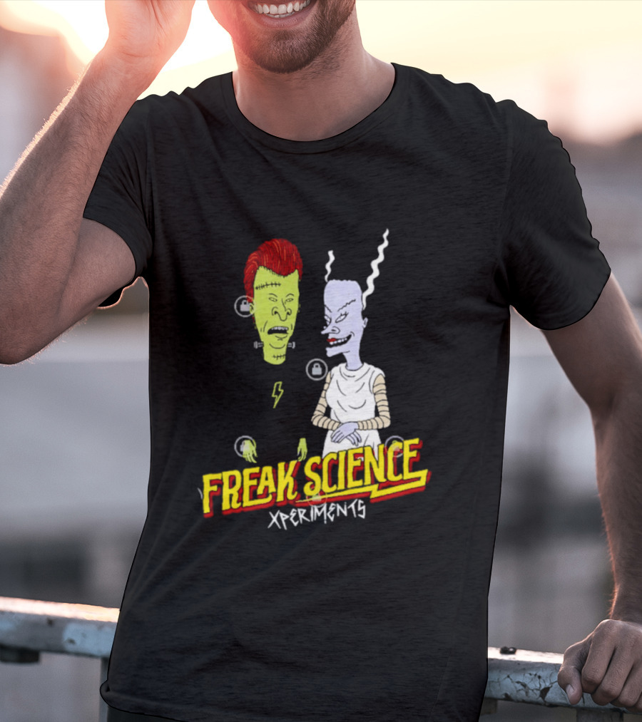 Frankenstein Bride Beavis Butt Head Freak Science Xperiments T-Shirt