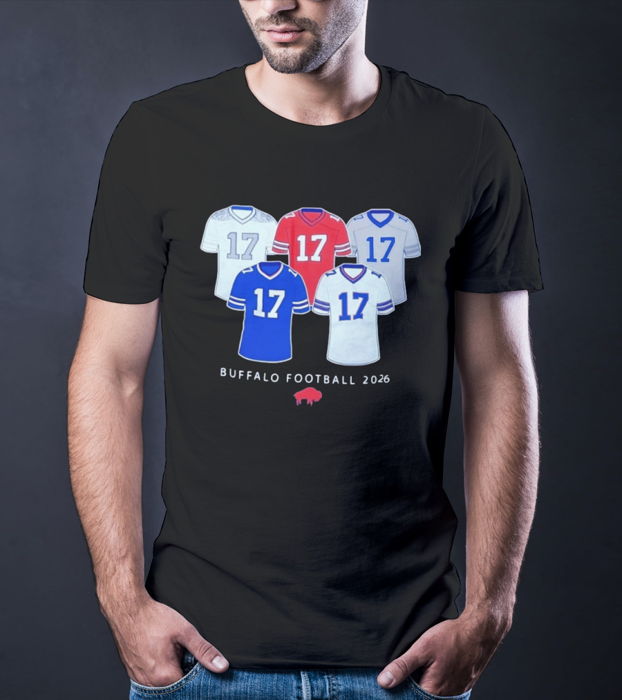Buffalo Football 2026 Josh Allen 17 Jersey Collection T-Shirt