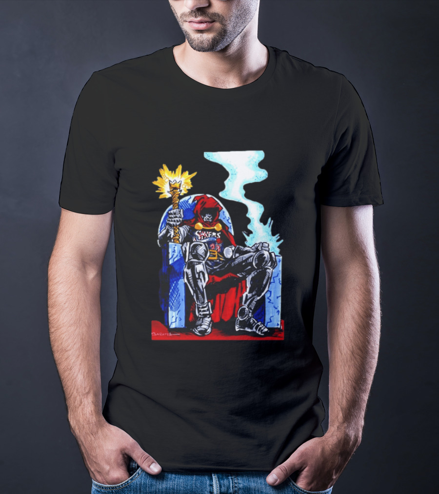 LeDoom Sixers 76ers Lebron James Throne King Iconic NBA T-Shirt