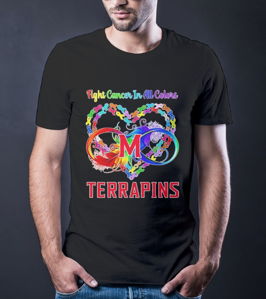 Maryland Terrapins Fight Cancer In All Colors Terrapins T-Shirt