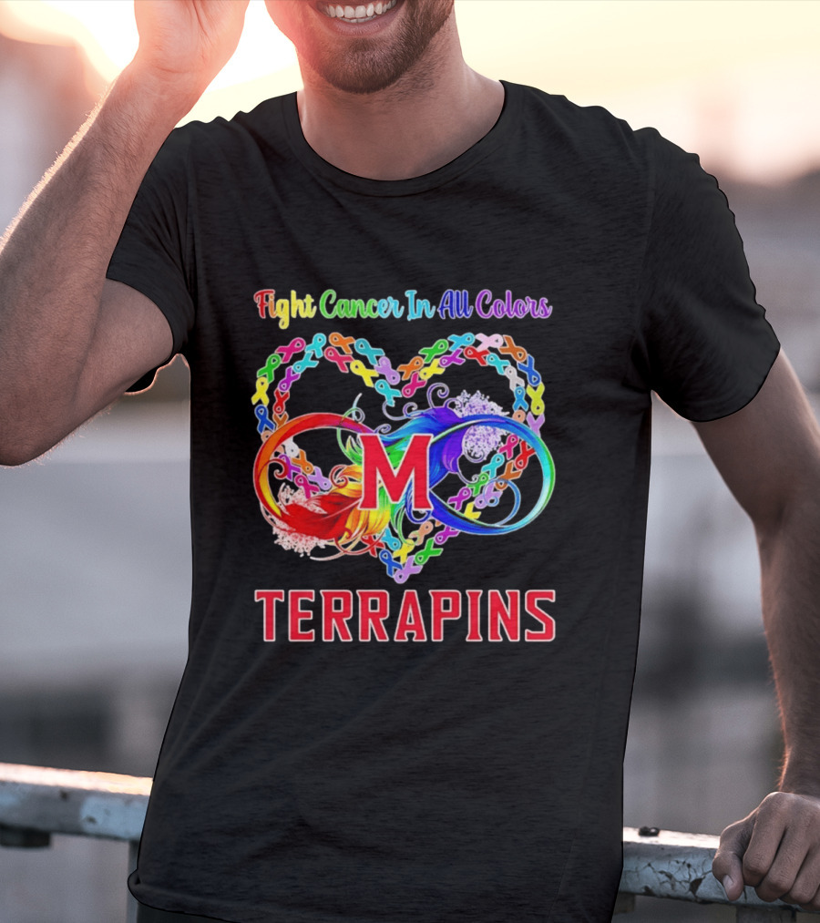 Maryland Terrapins Fight Cancer In All Colors Terrapins T-Shirt