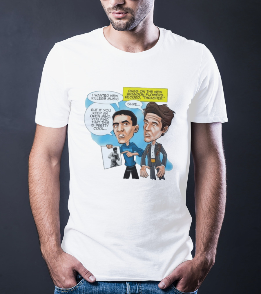 Mark Daigneault Thunder Talks Brandon Flowers Record Thrasher Caricature T-Shirt