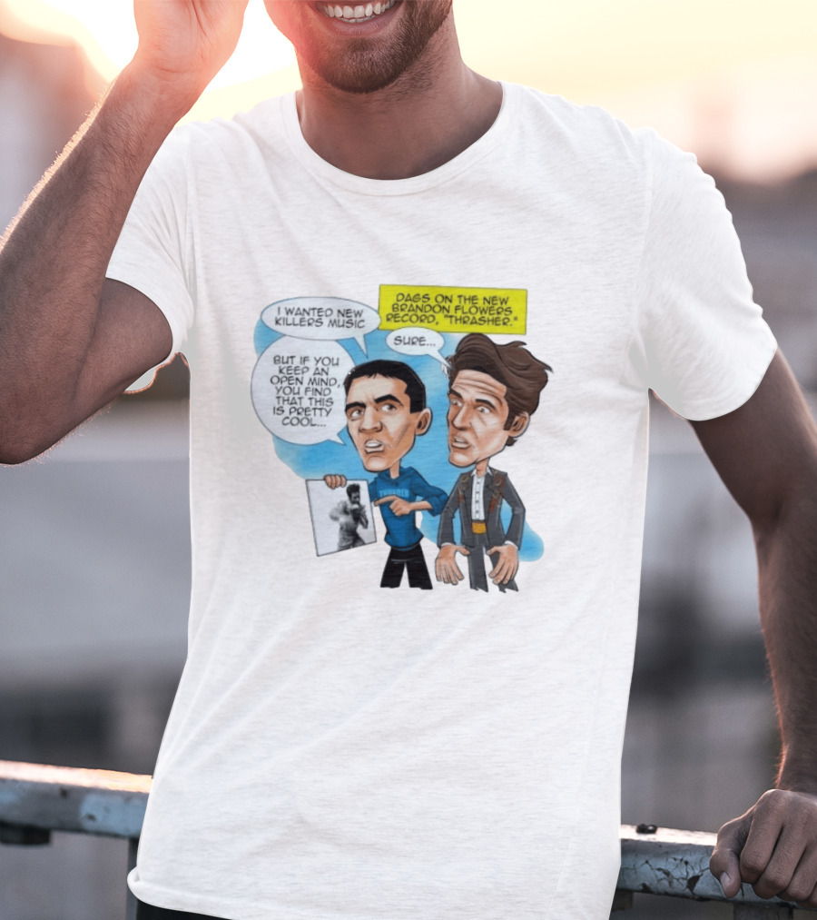 Mark Daigneault Thunder Talks Brandon Flowers Record Thrasher Caricature T-Shirt