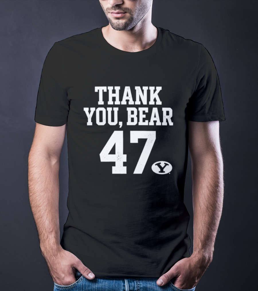 Brigham Young University Thank You Bear 47 NCAA Football Y T-Shirt