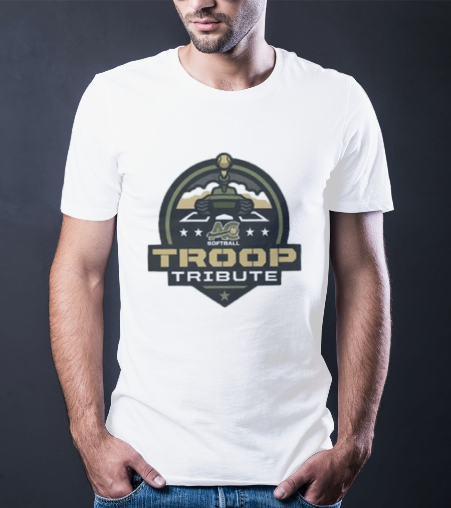 7th Annual ACS Softball Troop Tribute Tank Logo Stars T-Shirt
