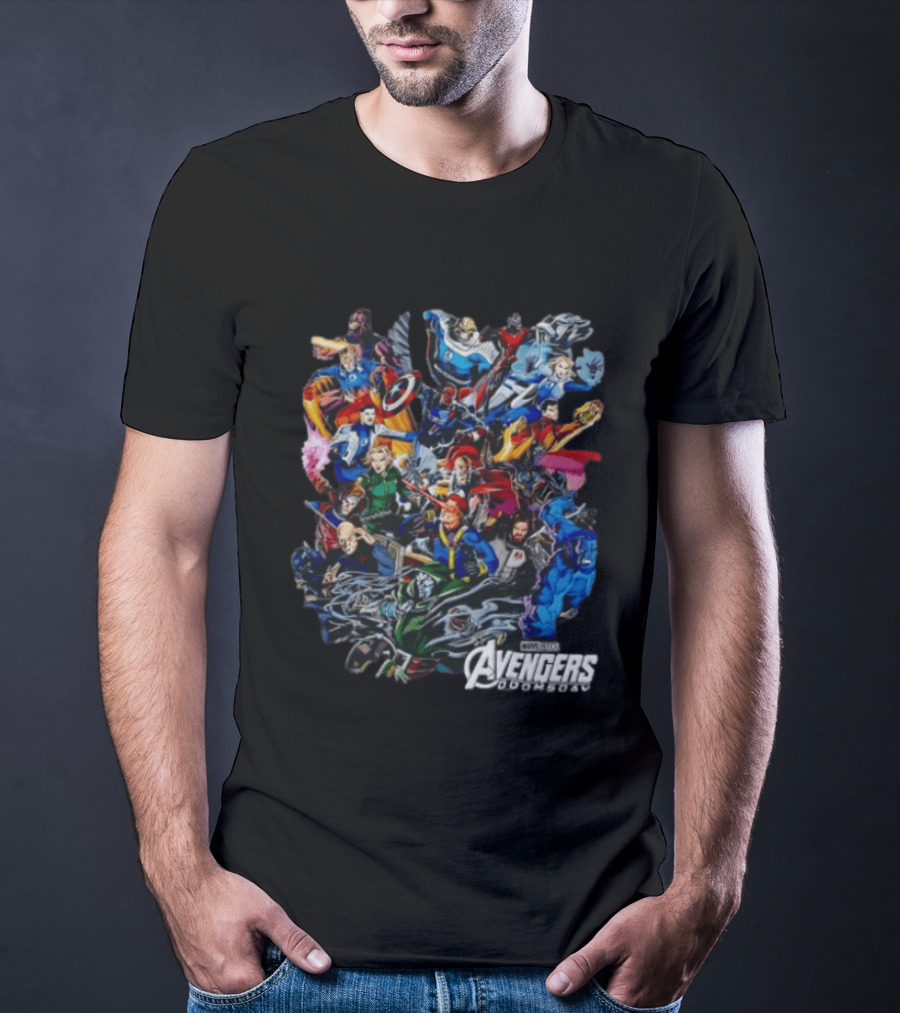 Marvel Studios Avengers Superheroes Group Comic Doomsday T-Shirt
