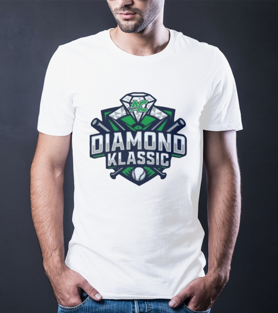 10th Annual ACS Diamond Klassic Softball Event Logo With Crossed Bats And Diamond T-Shirt