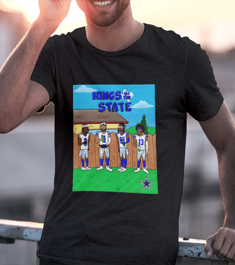 Kings Of The State Ceedee Lamb Dak Prescott Micah Parsons Dallas Cowboys Comic T-Shirt