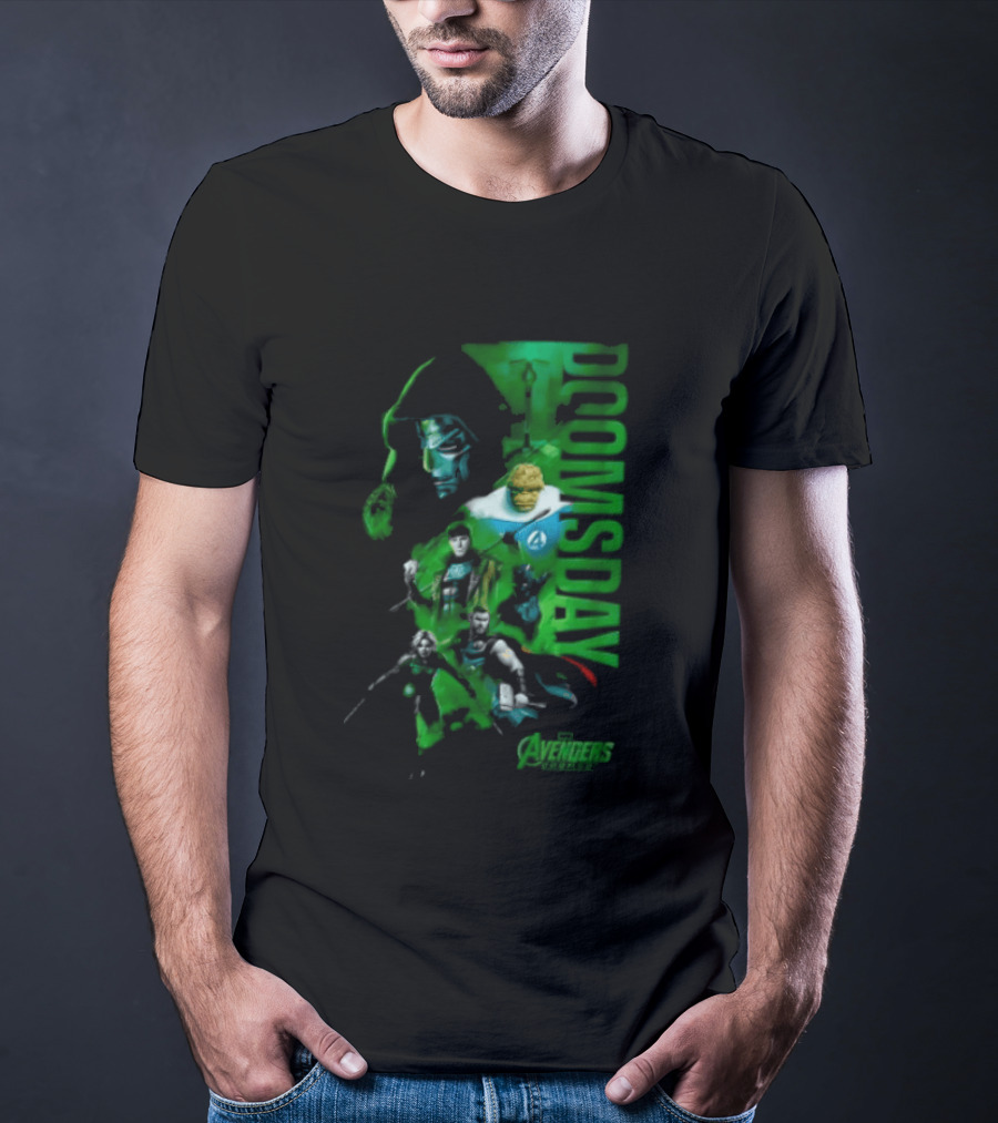Marvel Studios Doomsday Avengers Assemble Green Toned T-Shirt
