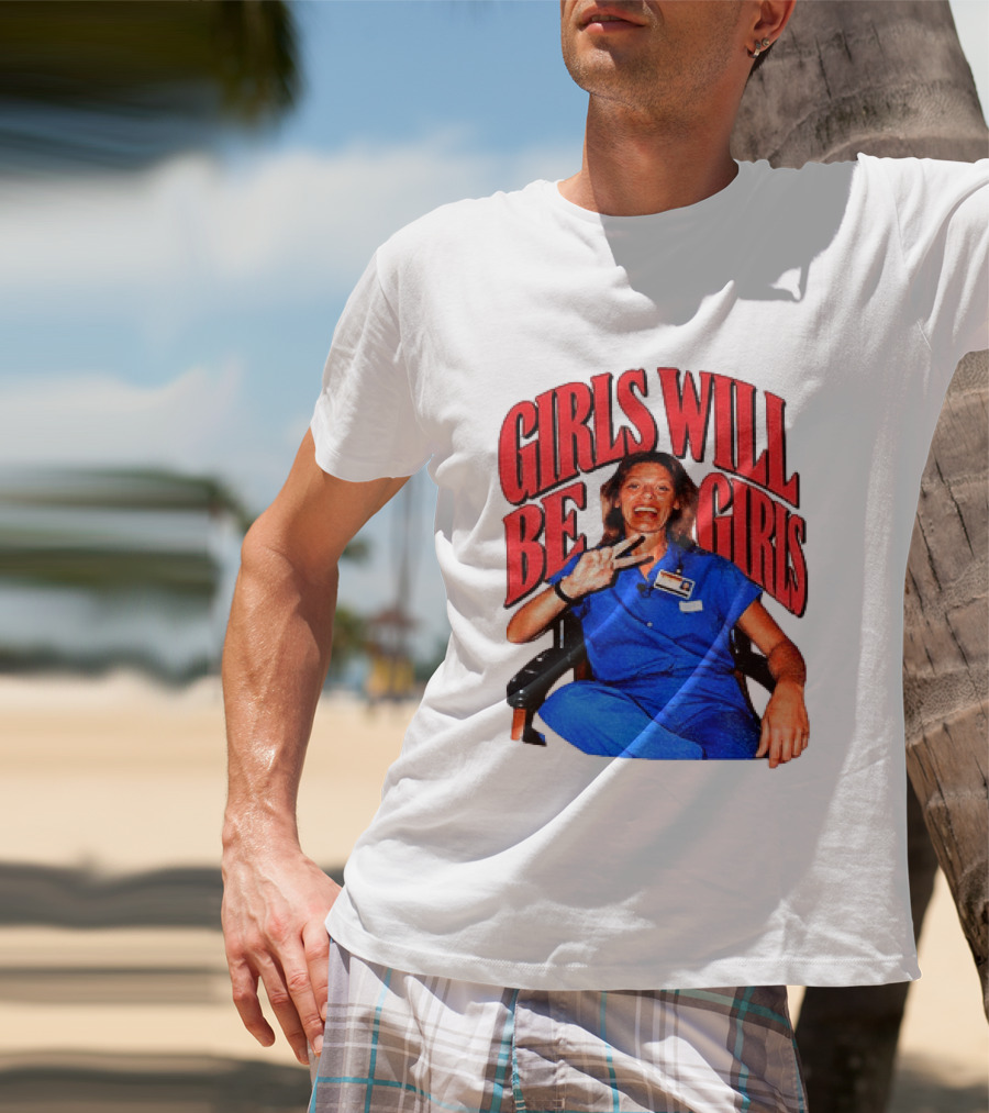 Aileen Wuornos Girls Will Be Girls Peace Sign Blue Outfit T-Shirt