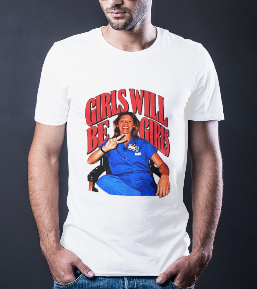 Aileen Wuornos Girls Will Be Girls Peace Sign Blue Outfit T-Shirt