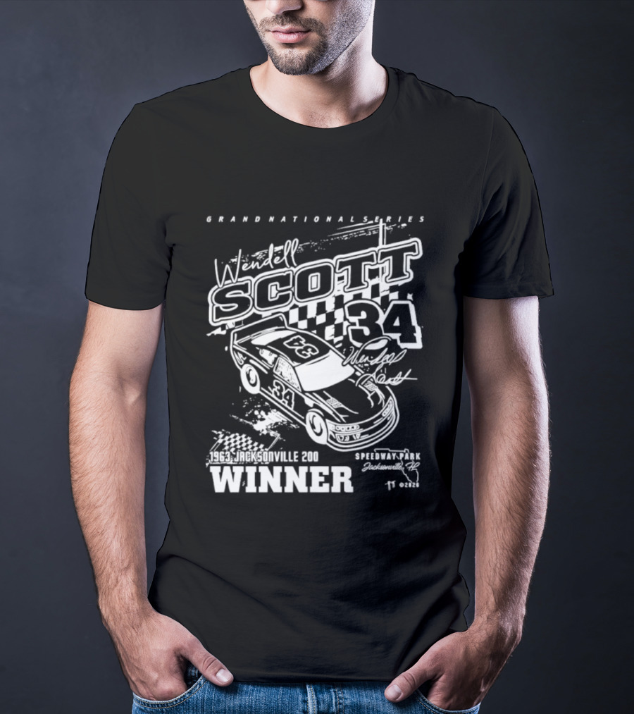 Wendell Scott 34 Grand National Series Winner Speedway Park Jacksonville FL T-Shirt