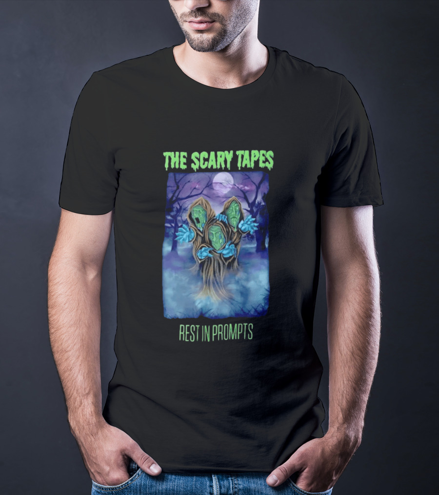 The Scary Tapes Rest In Prompts Creepy Forest Monsters Halloween T-Shirt