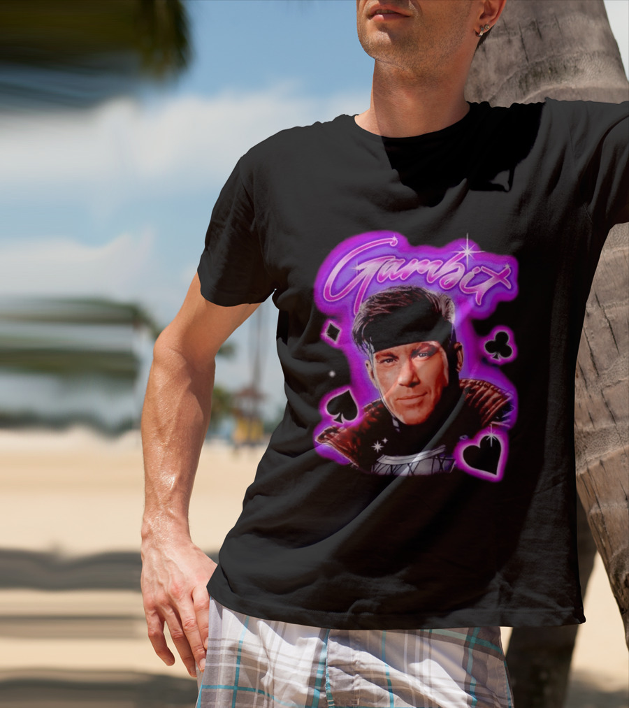 Gambit Channing Tatum Marvel Superhero X Men Cards T-Shirt