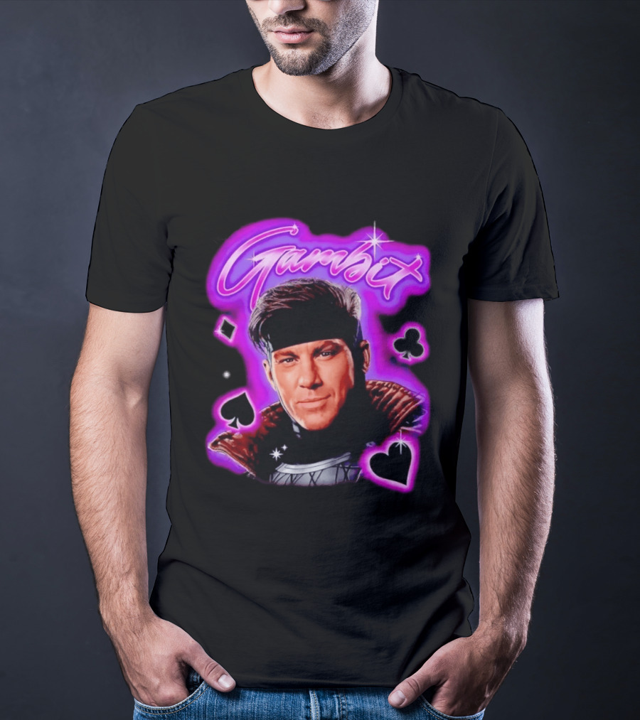 Gambit Channing Tatum Marvel Superhero X Men Cards T-Shirt