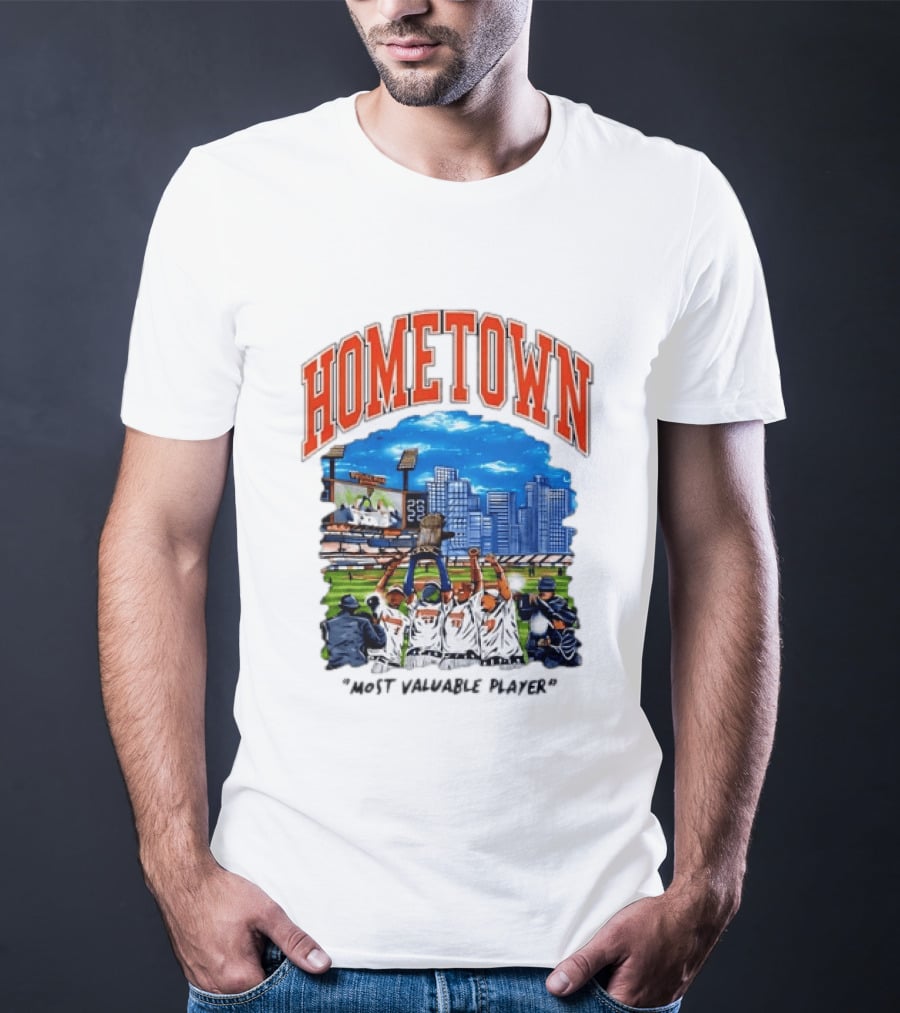 Hometown Most Valuable Player Baseball Celebration Stadium Skyline T-Shirt