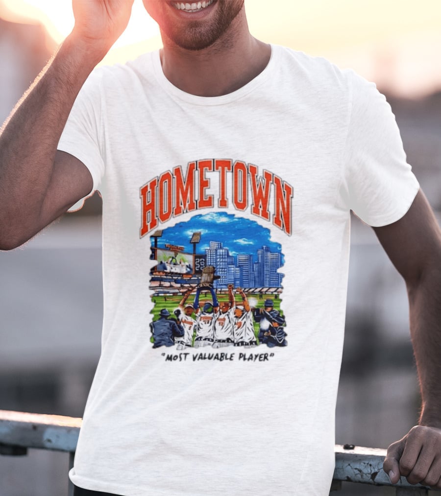 Hometown Most Valuable Player Baseball Celebration Stadium Skyline T-Shirt