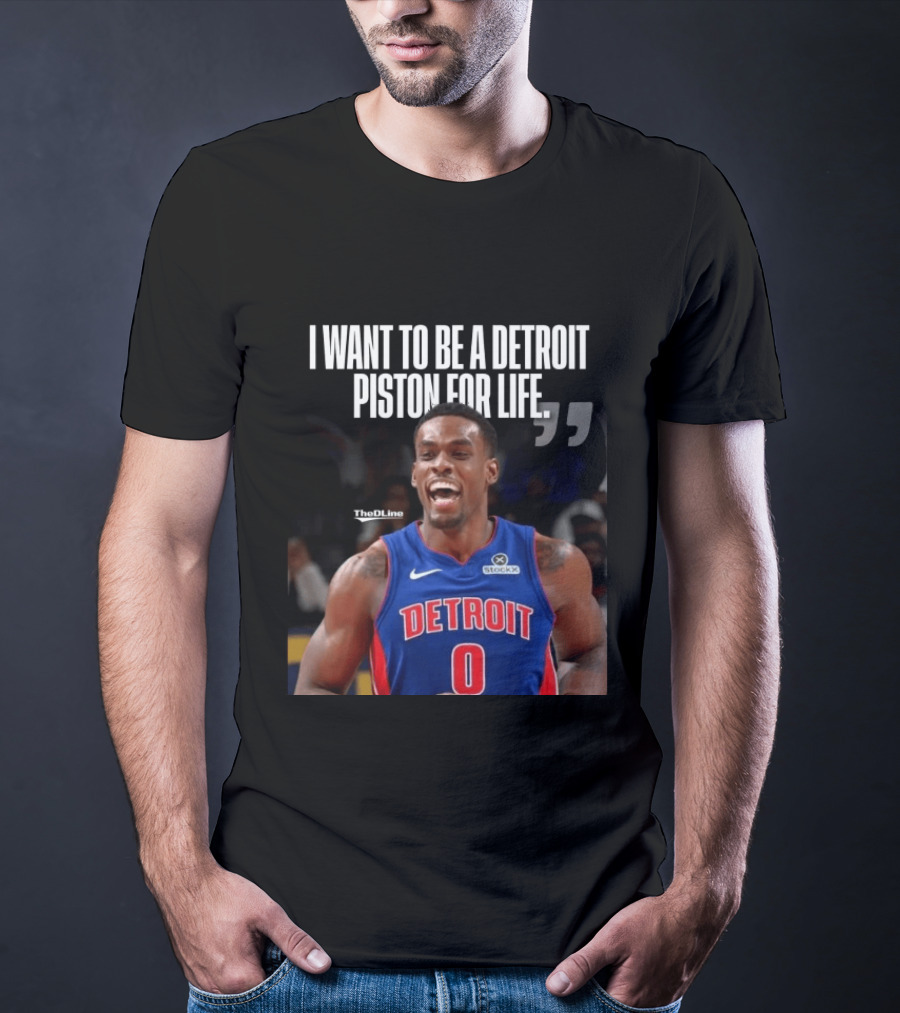 I Want To Be A Detroit Piston For Life Jalen Duren Detroit Basketball T-Shirt