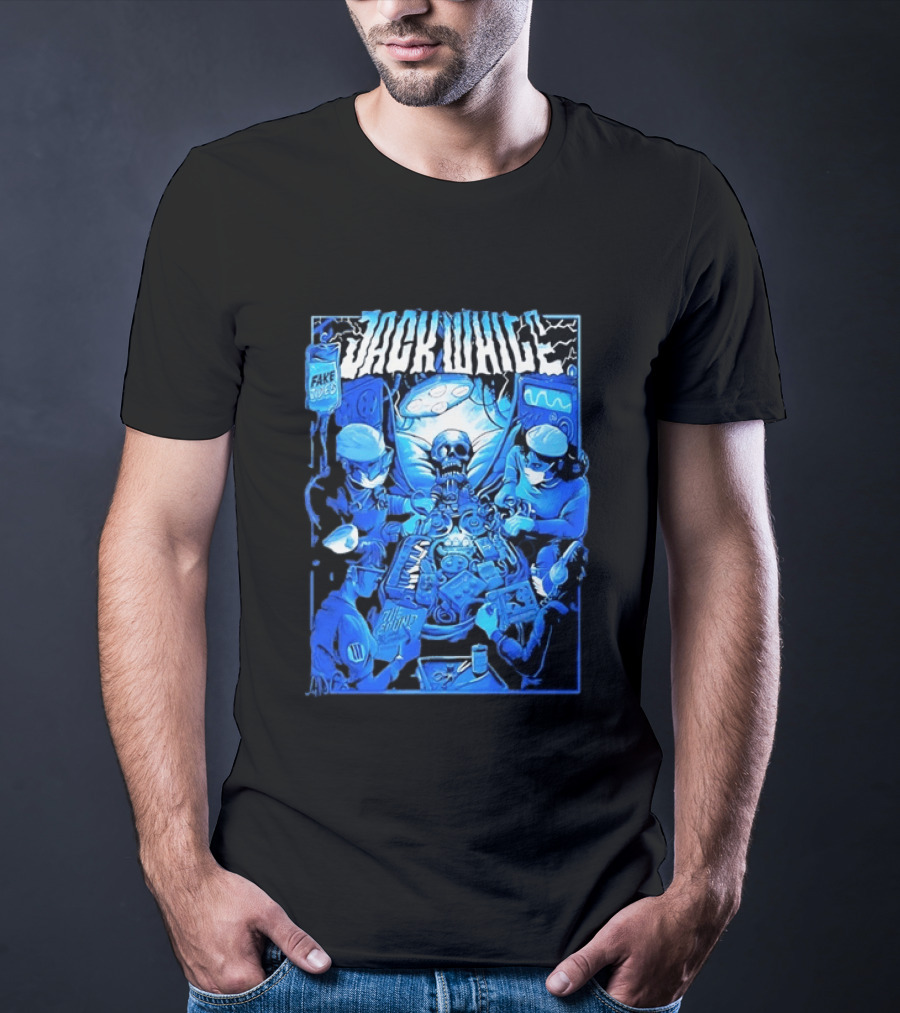 Jack White Fake Tides The Sound Rock Music Skeleton Surgeons T-Shirt