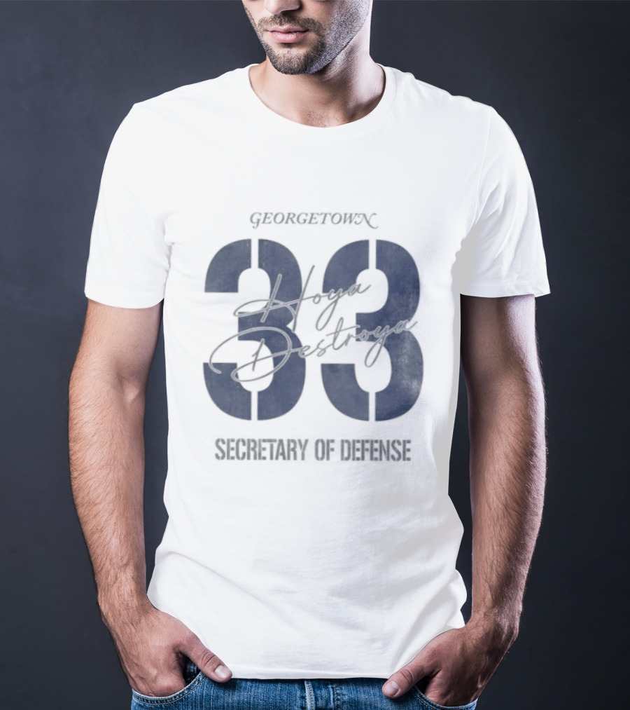Georgetown 33 Secretary Of Defense Patrick Ewing T-Shirt