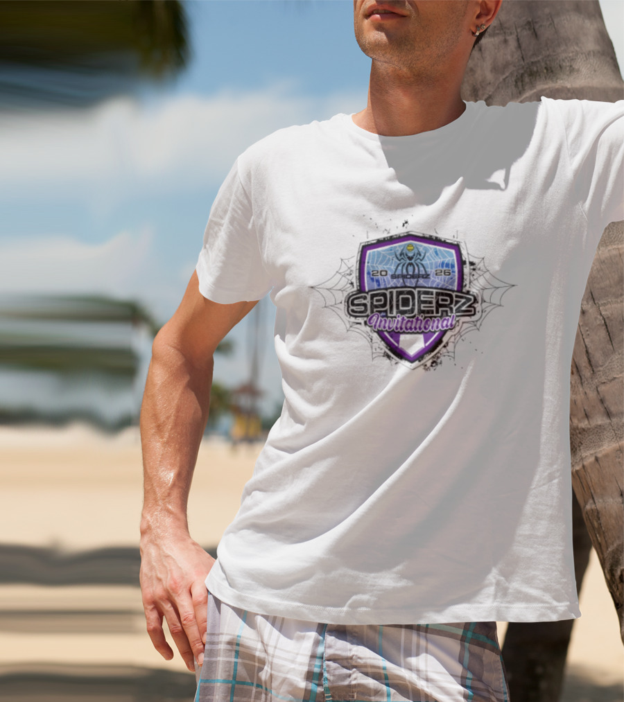 Spiderz Invitational Softball Shield With Web And Ball T-Shirt