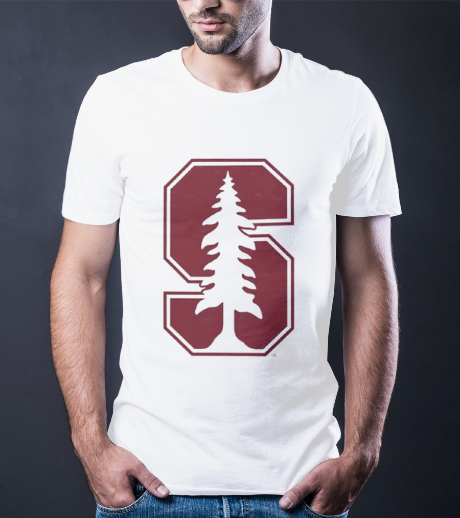 Stanford University Cardinal Block S Tree Logo NCAA T-Shirt