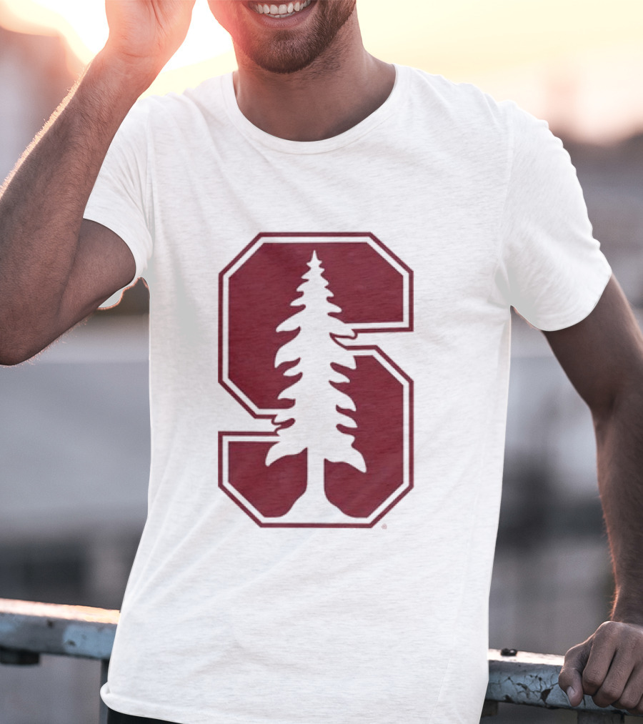 Stanford University Cardinal Block S Tree Logo NCAA T-Shirt